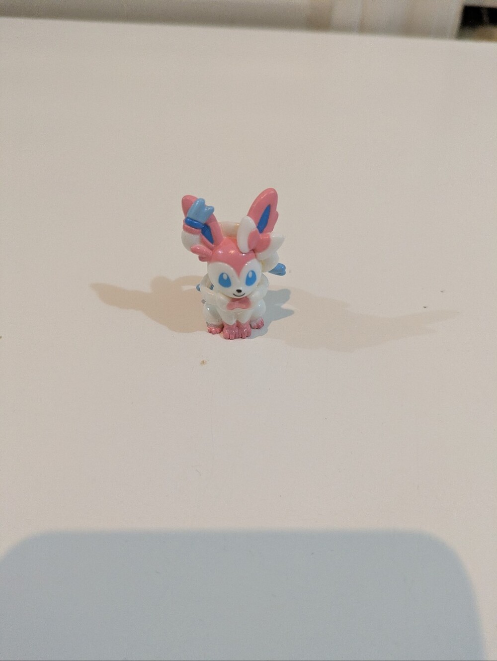 Pokemon Sylveon Pink White Figurine with Blue Accents
